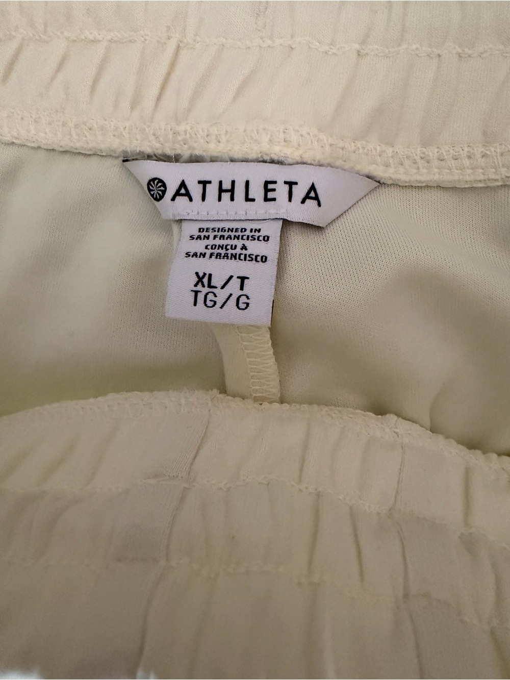 NWT |Athleta |Seasoft Straight Pant |XL Tall |Ivory |Wide Leg |34” Inseam - Picture 11 of 13